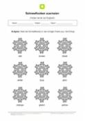 Farben auf Englisch: Schneeflocken ausmalen Farben auf Englisch: Schneeflocken ausmalen