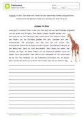 Fehlertext - Bestimmte Artikel: Jonas im Zoo Fehlertext - Bestimmte Artikel: Jonas im Zoo