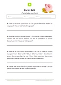 Textaufgabe Euro: Sparschwein Textaufgabe Euro: Sparschwein